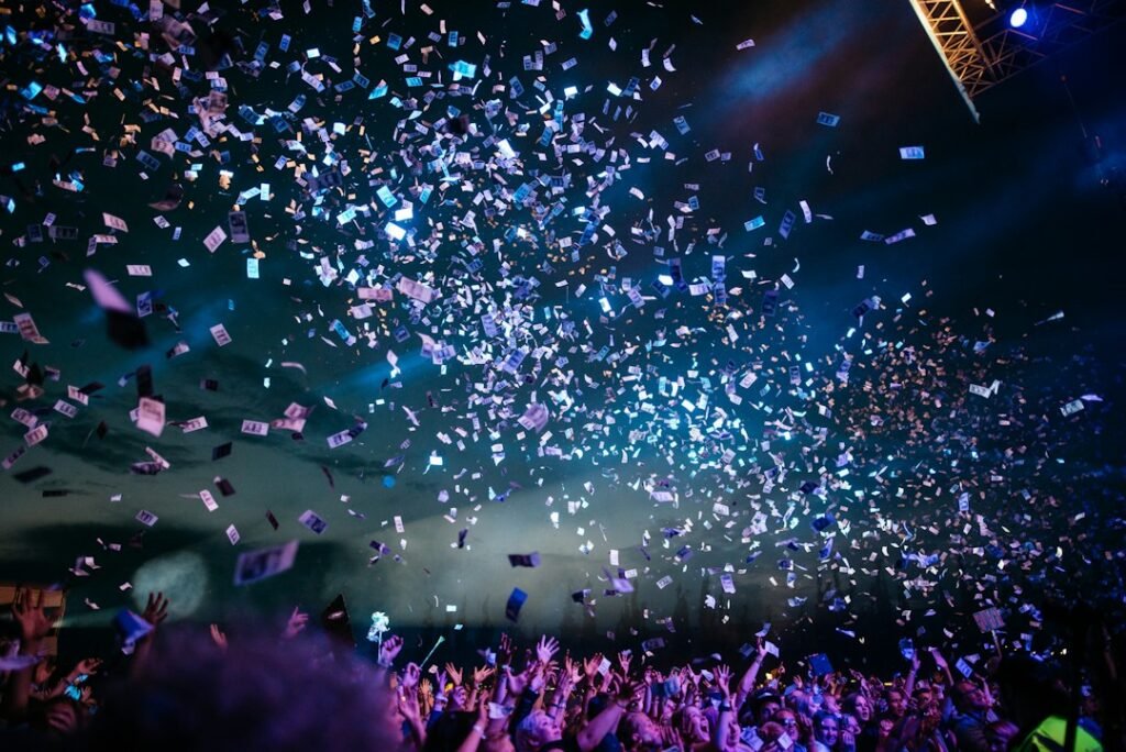 Midnight Times Square New Year Confetti Blizzard