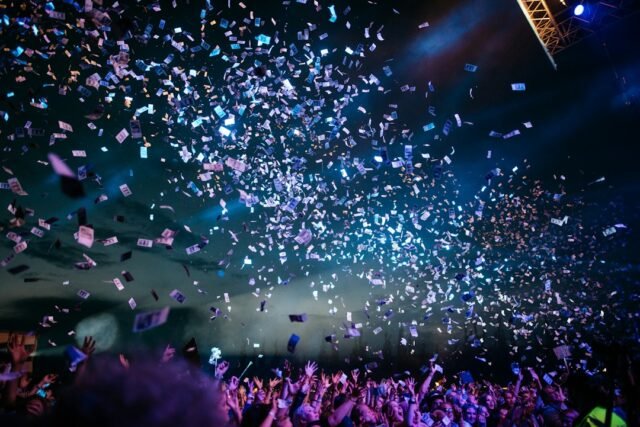 Midnight Times Square New Year Confetti Blizzard