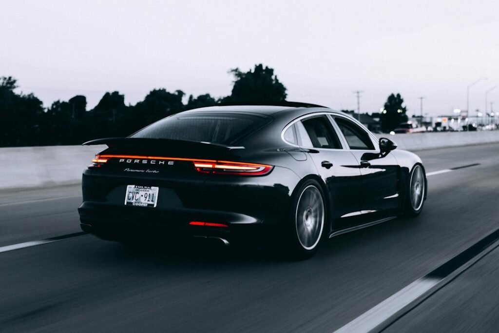 JDM Twin-Turbo Sports Coupe in Rain-Slicked Tokyo Expressway
